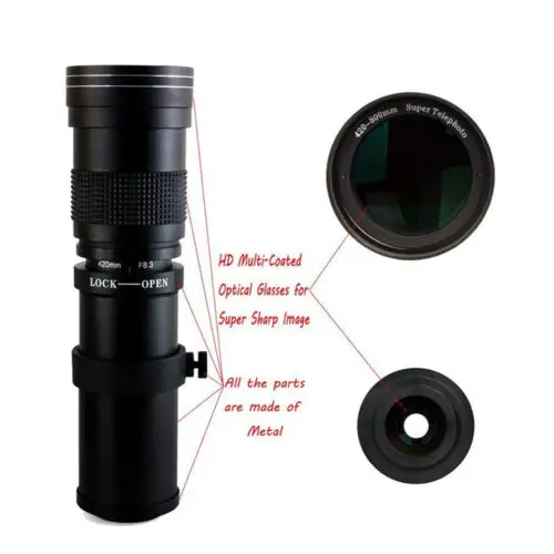 420-800 мм F/8,3-16 телефото зум-объектив+ T крепление для Pentax PK K3 K5 K7 K20D K200D
