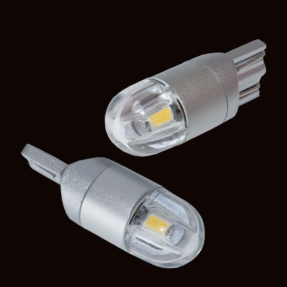 100 шт. автомобисветильник светодиодные лампы T10 2 SMD 3030 габаритные огни W5W WY5W 2SMD