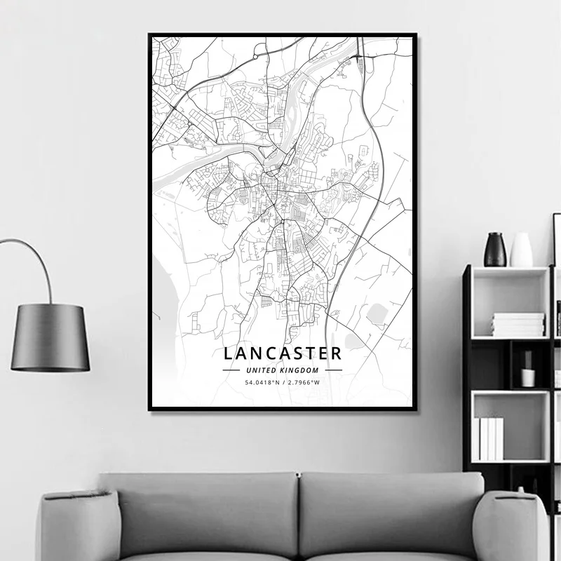 La Rochelle Франция Лагос Нигерия Ланкастер Великобритания Современная Карта города