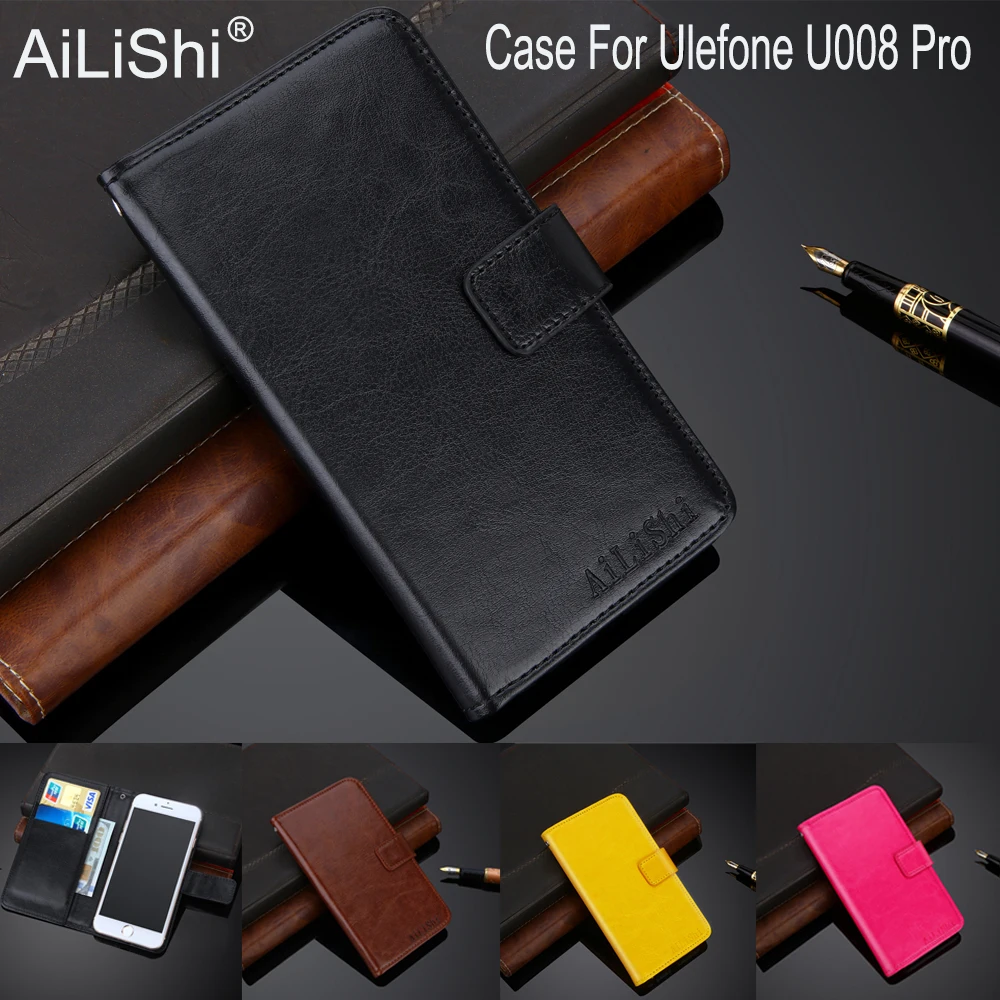 AiLiShi 100% Эксклюзивный чехол для Ulefone U008 Pro роскошный кожаный с откидной крышкой