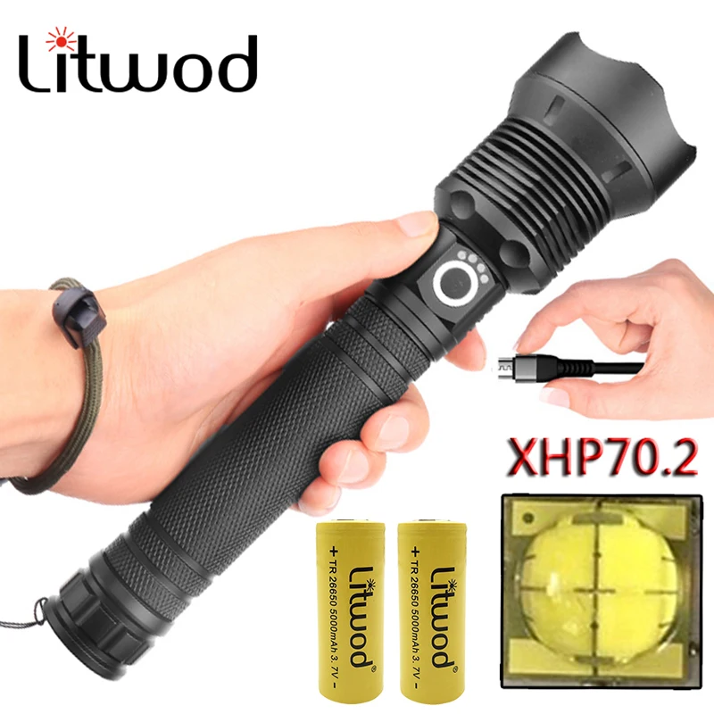 Litwod Z901282 светодиодный светильник вспышка Новое поступление CREE оригинальный XHP70.2