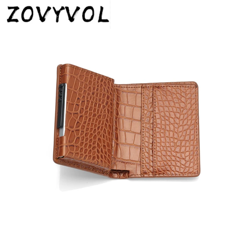 

Кошелек ZOVYVOL Rfid мужской, тонкий мини-кошелек, металлический алюминиевый бумажник для карт, волшебный тонкий маленький умный бумажник для му...