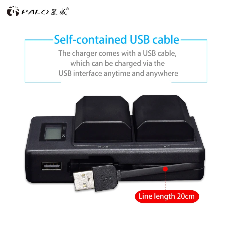 PALO NP-FZ100 NP FZ100 LCD Dual USB зарядное устройство для Sony BC-QZ1 Alpha 9 A9 9R A9R 9S | Электроника