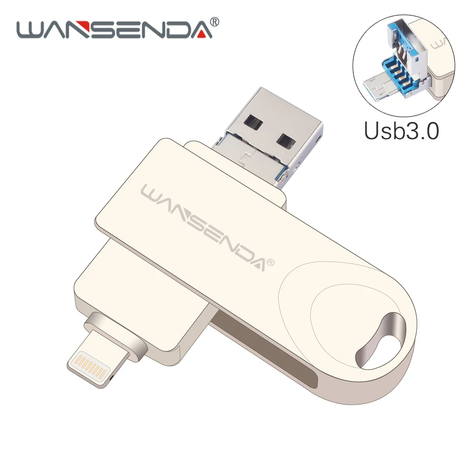 WANSENDA OTG USB флеш накопитель 8 ГБ 16 32 64 128 ГБ|USB флэш-накопители| |