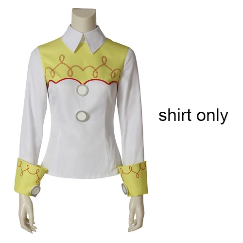 CostumeBuy игрушка история Косплей Yodeling Cowgirl Джесси Костюм Рубашка Брюки аксессуар, шляпа карнавальный наряд изготовленный на заказ костюм для Хэллоуина - Цвет: shirt