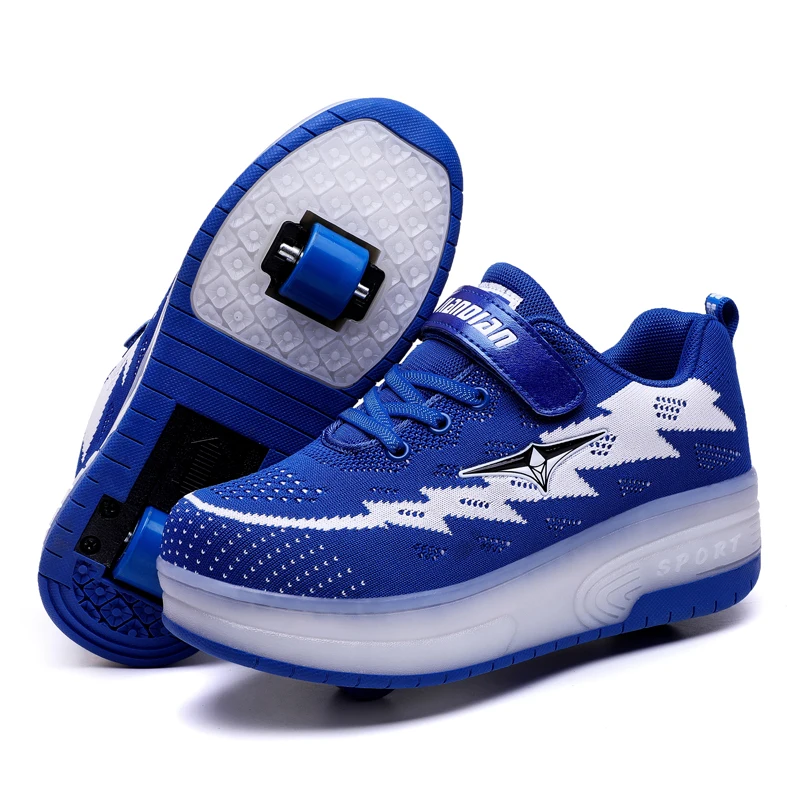 8 as picture Heelys usb зарядка светодиодный светильник кроссовки два колеса мальчики девочки роликовые коньки повседневная обувь с роликами детские спортивные ботинки для девушек оранжевый - Цвет: 8 as picture