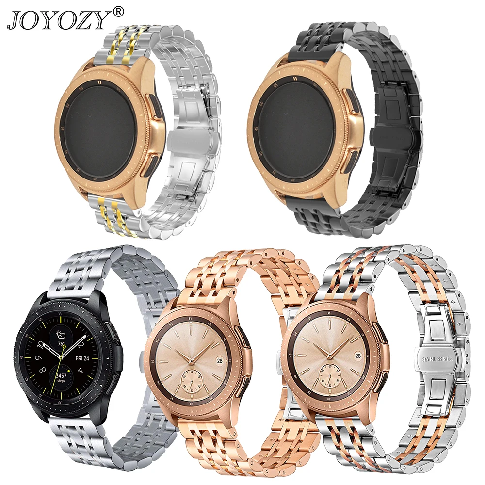 Joyozy 22 мм Универсальный браслет для samsung gear S3 Classic S2/S3galaxy ремешок 42 мм и 46 мм регулируемый ремешок из нержавеющей стали