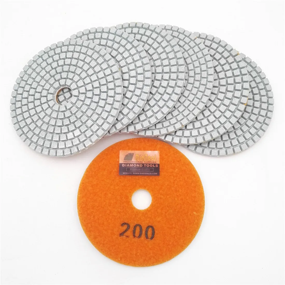 SHDIATOOL 7 шт./компл. 4 &quot/100 мм Профессиональный Белый Diamond влажной полировки связке