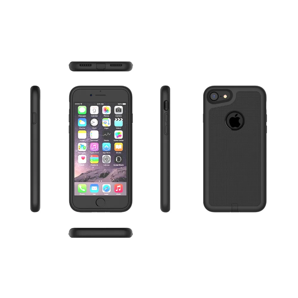 2017 Беспроводной приемник крышка для iPhone 7 случае ПК ABS мягких материалов на край