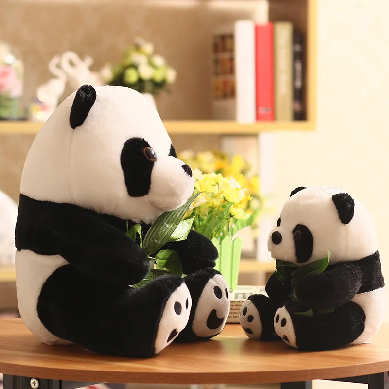 20 см Милая мультяшная панда с бамбуком детские плюшевые игрушки кукла