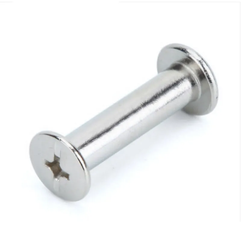 10PCS M5 Account Book Screw Nickel Plated Mother Rivet Album Butt Screw Recipe Pin