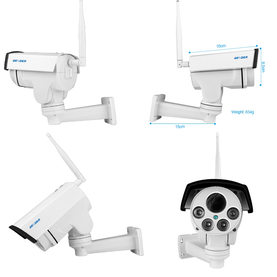 IP камера BESDER 1080P 4G с поддержкой SIM карт Wi Fi PTZ 5 кратное автоматическое