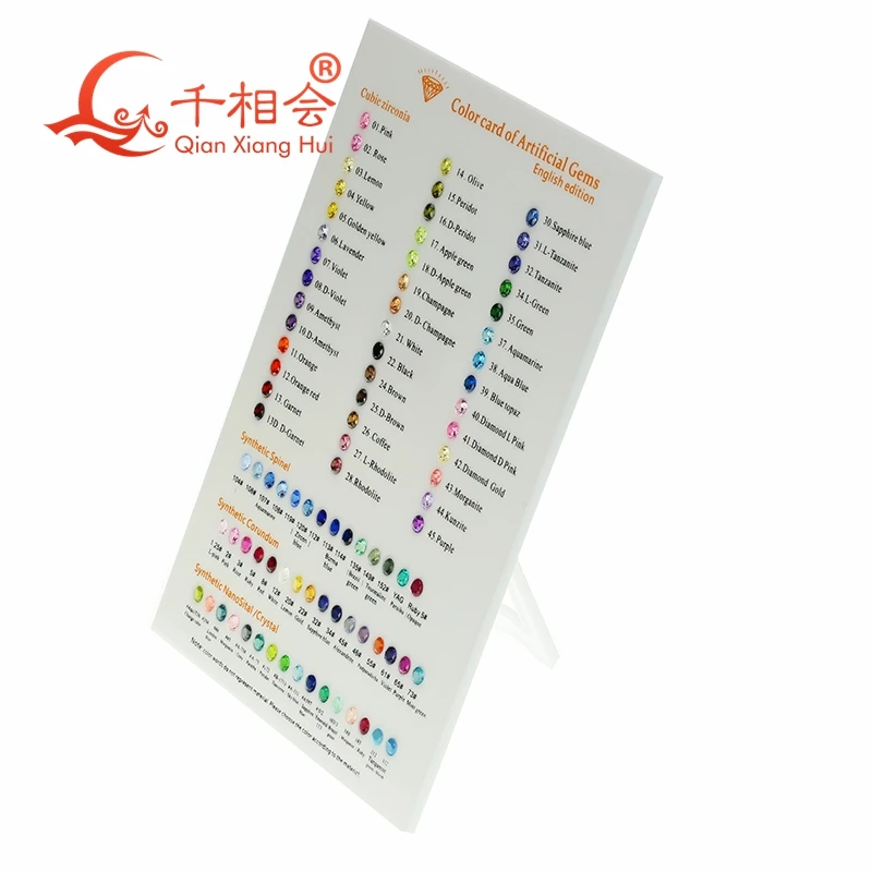 Кубический двуокись циркония корунд шпинель нано свободные камни цветная схема