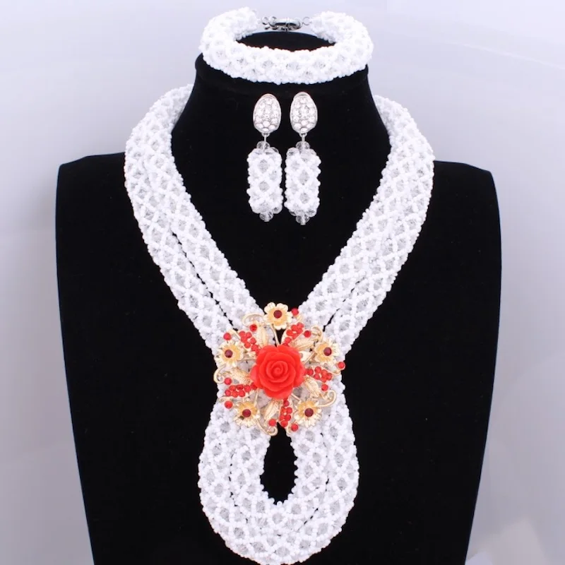 Бесплатная доставка чистый белый этнический антикварный ювелирный набор