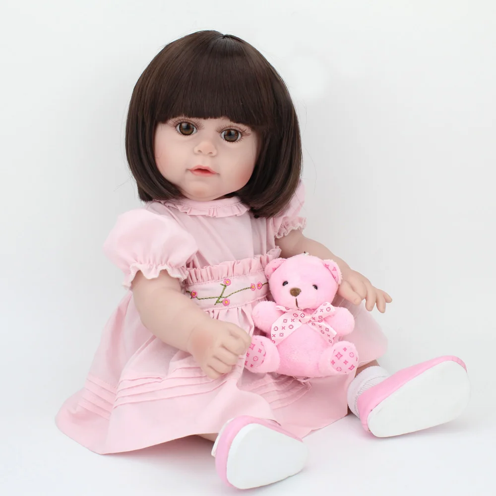 KAYDORA Reborn Baby Doll полностью силиконовая 17 дюймов коллекционные реалистичные куклы детские игрушки для девочек новогодние модные игрушки