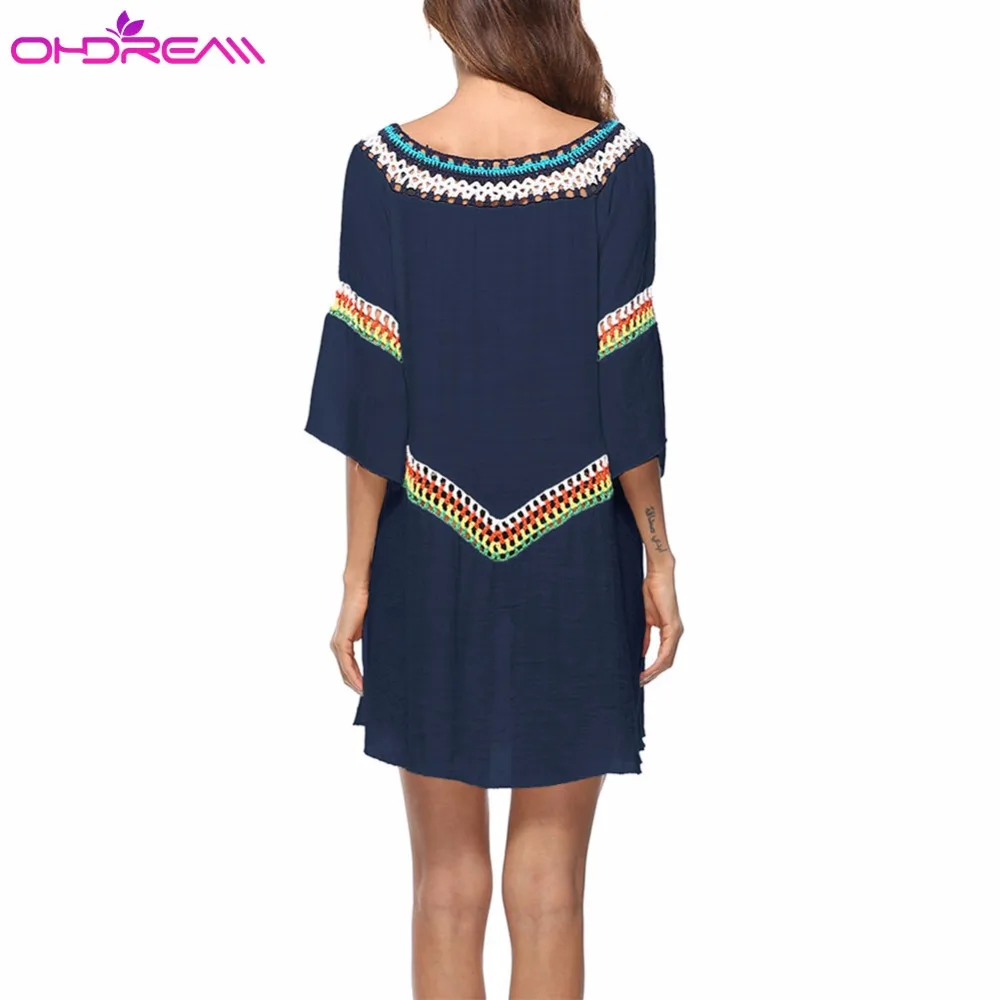 OHDREAM сексуальный пляжный халат женский бикини набор полый купальный костюм 2018