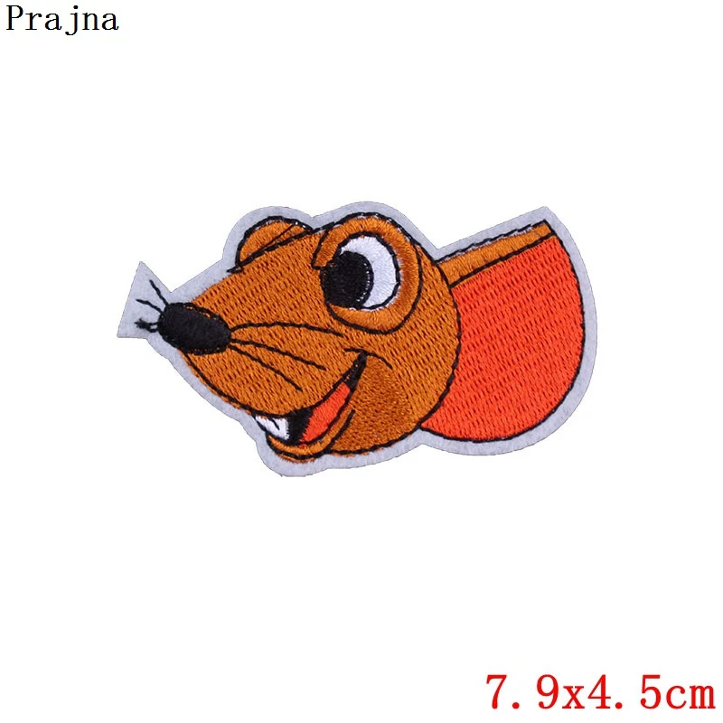 Красный Prajna Sesame Street Elmo Patches Iron-On Embroidered Patch Cute Monkeys Accessories For Clothing DIY Stickers On Kids T-shirt - Цвет: Красный
