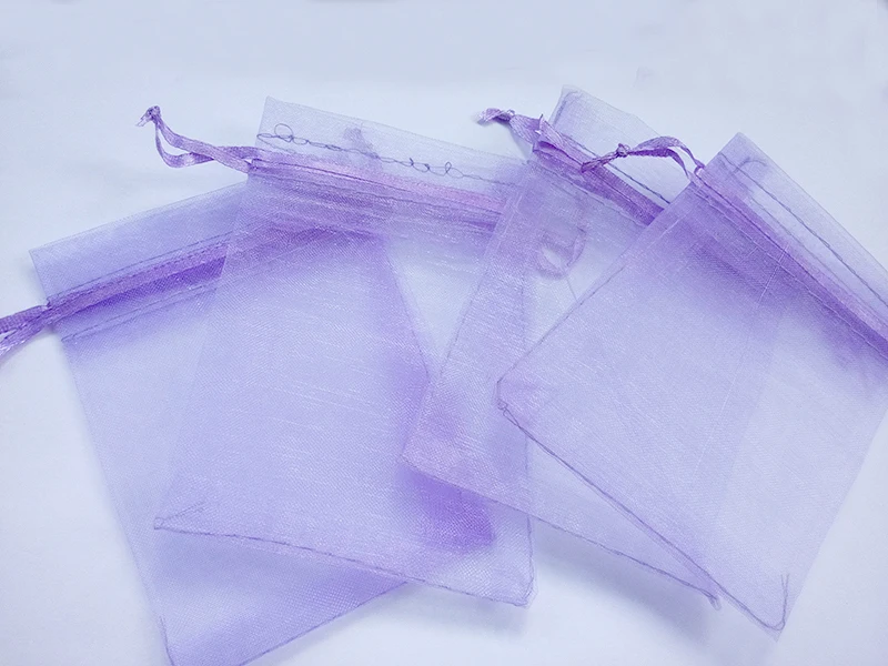 

200pcs 11*16 Purple gift bags for jewelry/wedding/christmas/birthday Organza Bags with handles Packaging Yarn bag