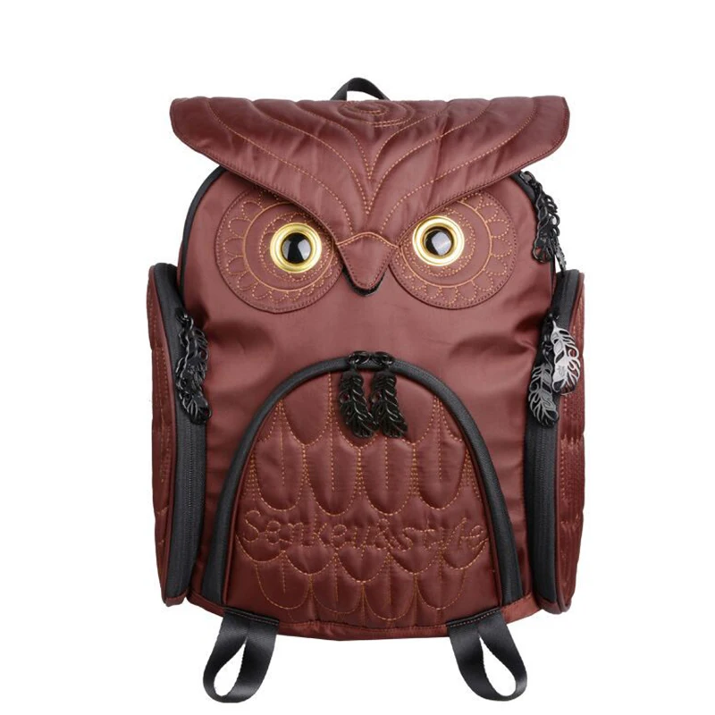 barato Travesseiro De Coruja Personalizado Feminino, Bolsa 3d Com Gravação Em Ouro, Grande/pequeno, Impermeável