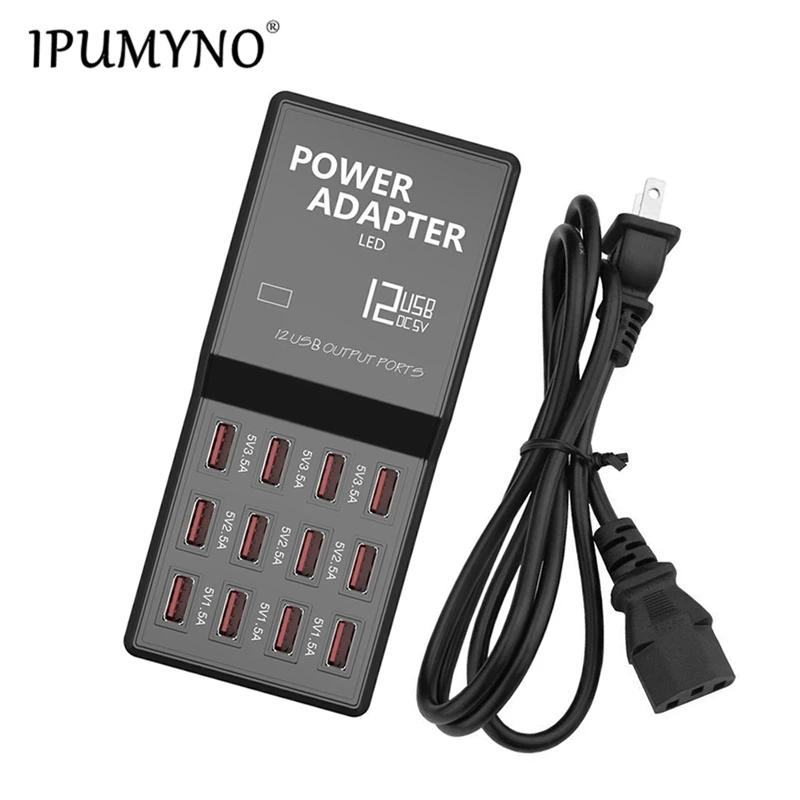 IPUMYNO сетевое зарядное устройство с несколькими USB-портами 12 портов для iphone iPad Samsung