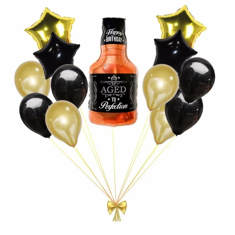 13 шт. большая пивная кружка и 18 дюймовые блестящие золотистые черные украшения