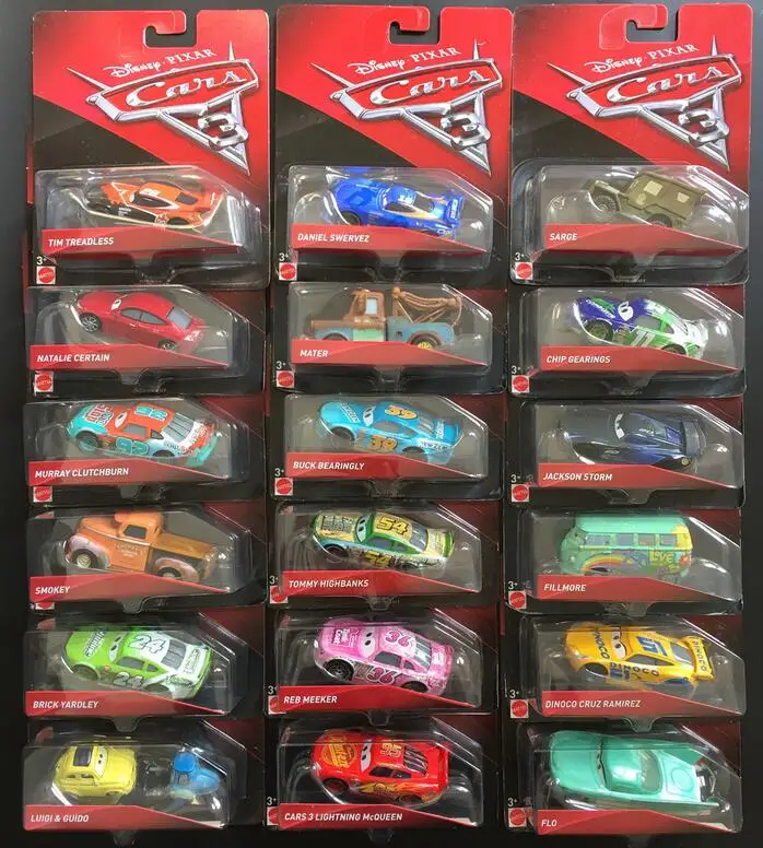 Disney Pixar Cars3 24 шт. сплав модель автомобиля скорость вызов черный шторм Джексон Маккуин Автомобили 3 DXV29 детская игрушка подарок на день рождения - Цвет: 24 piece