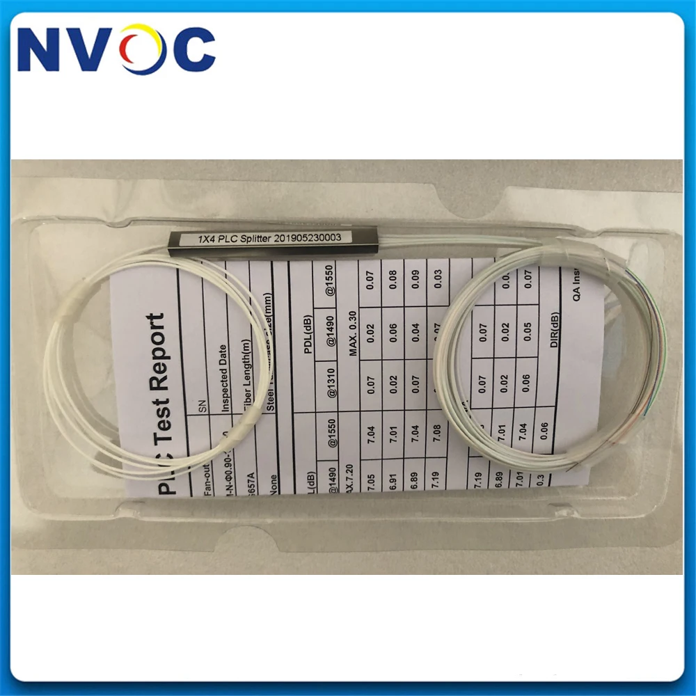 10 шт./лот 1x2 1x4 1x8 1x16 PLC сплиттер 0 9 мм 1 м SM стальная трубка FTTH мини блокчейн 2 4 8 16 32 64