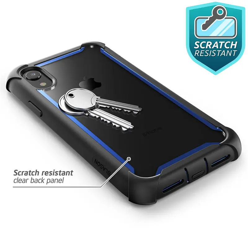 Для iphone XR чехол 6,1 дюймов i-Blason Ares серия полный корпус Прочный Прозрачный Бампер чехол со встроенной защитной пленкой