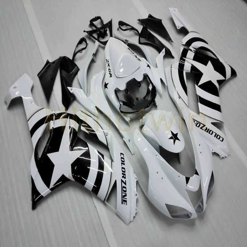 D Пользовательский Корпус мотоцикла для Kawasaki ZX-6R 07-08 636 ZX6R обтекатель zx6r 2007 2008+ Бесплатные болты+ красный M2 - Цвет: D