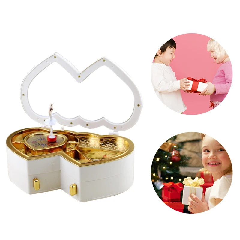 Новое поступление новых двойного сердца в виде танцующей девочки с балерина