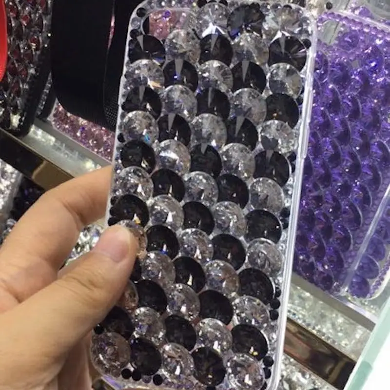 Мягкий чехол со стразами для iPhone 6 s 7 8 plus X XS max XR Samsung galaxy s6 s7 edge s8 s9 note 5 9| |