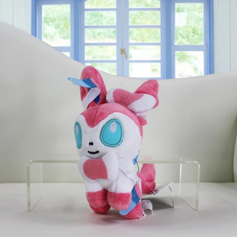 Sylveon 13CM 5,5 ''Jigglypuff Charmander Gengar Bulbasaur Dragonite Snorlax Mewtwo Psyduck Lapras Charizard Torchic Groudon плюшевые игрушки куклы - Цвет: Sylveon 13CM