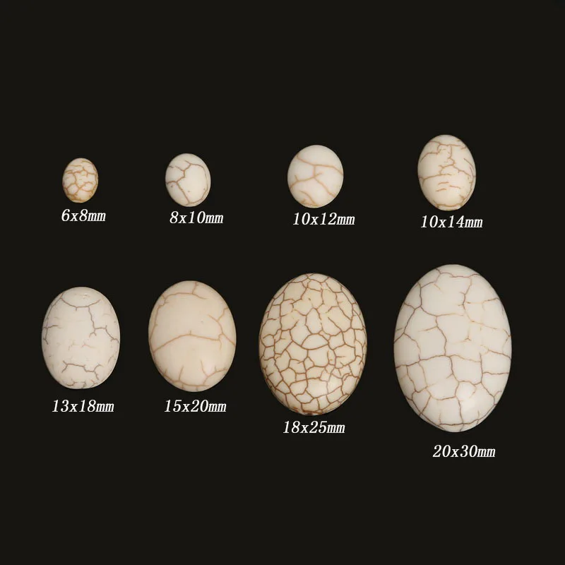 Белый Howlite 6*8/8*10/10*18 мм для изготовления ювелирных изделий полуовальные бусины с