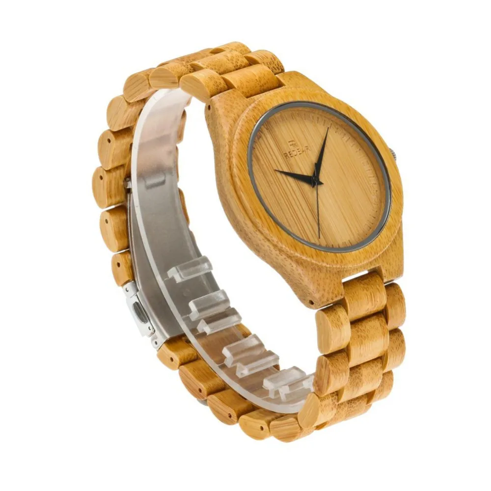 Высокая Класс Bamboo Для мужчин деревянные часы Мода творческий древесины