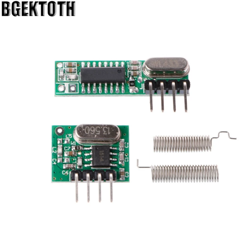 BGEKTOTH 1 комплект 433 МГц RF Супергетеродинный модуль приемника передатчика с