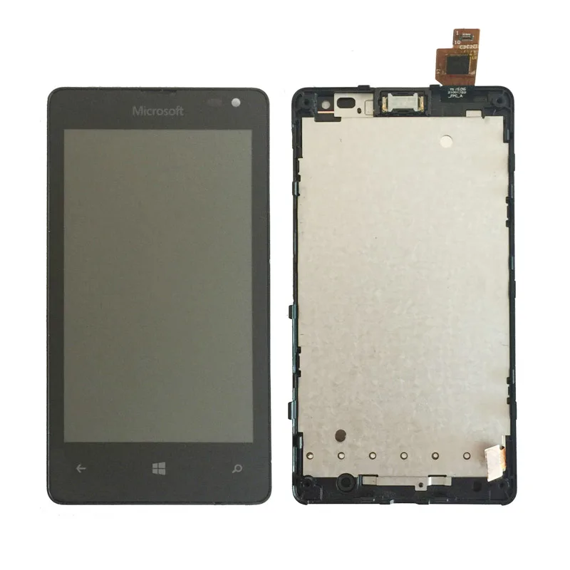 ЖК-дисплей для Microsoft Nokia Lumia 435 дигитайзер сенсорного экрана в сборе с рамкой или