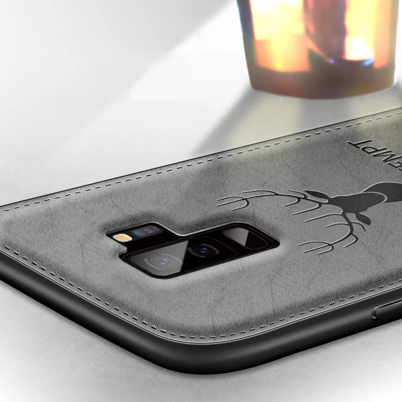 for Samusng Galaxy S9 case S8 Plus cover silicone frame classic deer pattern fabric back Samsung S8+ |