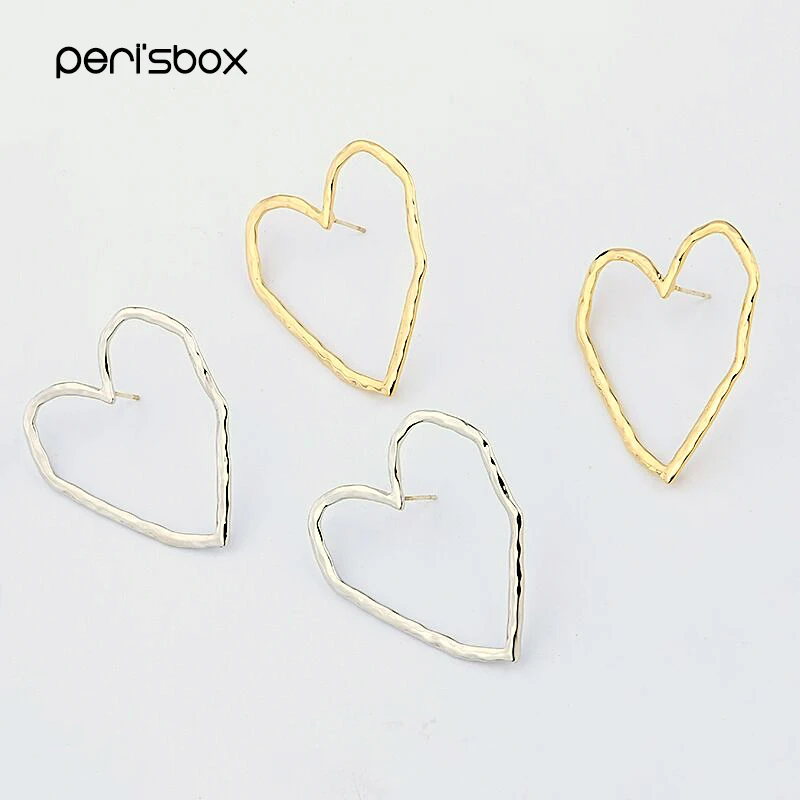 Женские серьги кольца Peri'sBox золотого и серебряного цвета с рисунком молотков