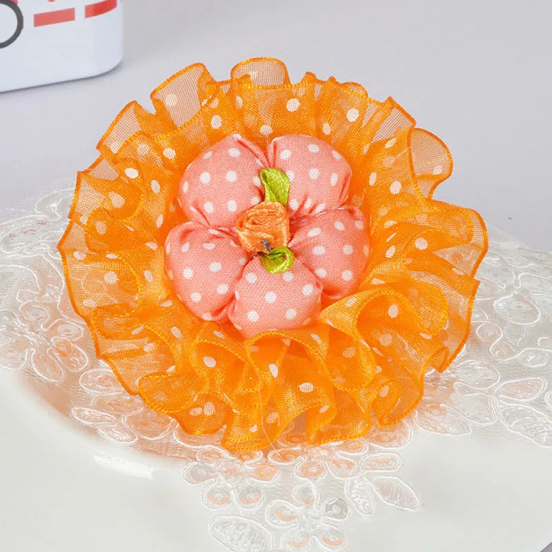 2 шт. аксессуары для волос эластичная лента бант с цветами|hair decoration|tulle flowershair