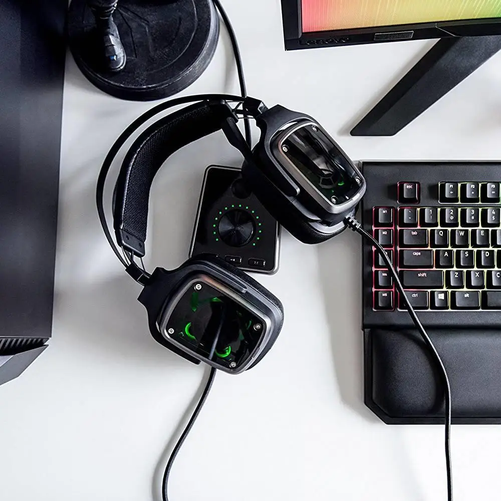 Razer Tiamat 7,1 V2 аналоговая игровая гарнитура с микрофоном 50 мм настраиваемые драйверы цифровые наушники с объемным звуком игровая гарнитура