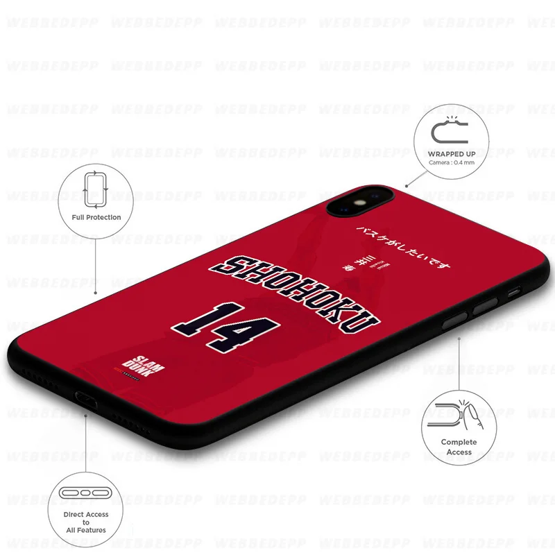 WEBBEDEPP Slam Dunk Anime Japan Soft Case for Huawei Mate Honor 20 6A 7A 7C 7X 8 9 9X 10 View Lite Pro 30 |