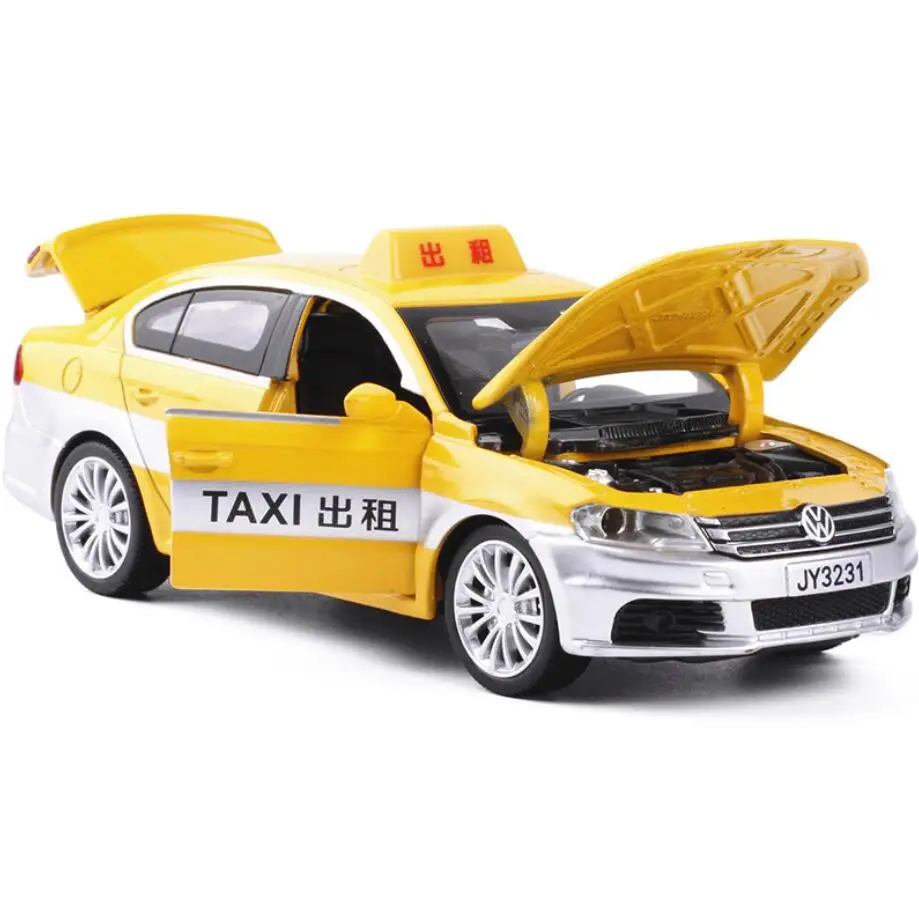 2019 новая 1:32 литая модель игрушечного автомобиля из сплава такси тачки звуковая