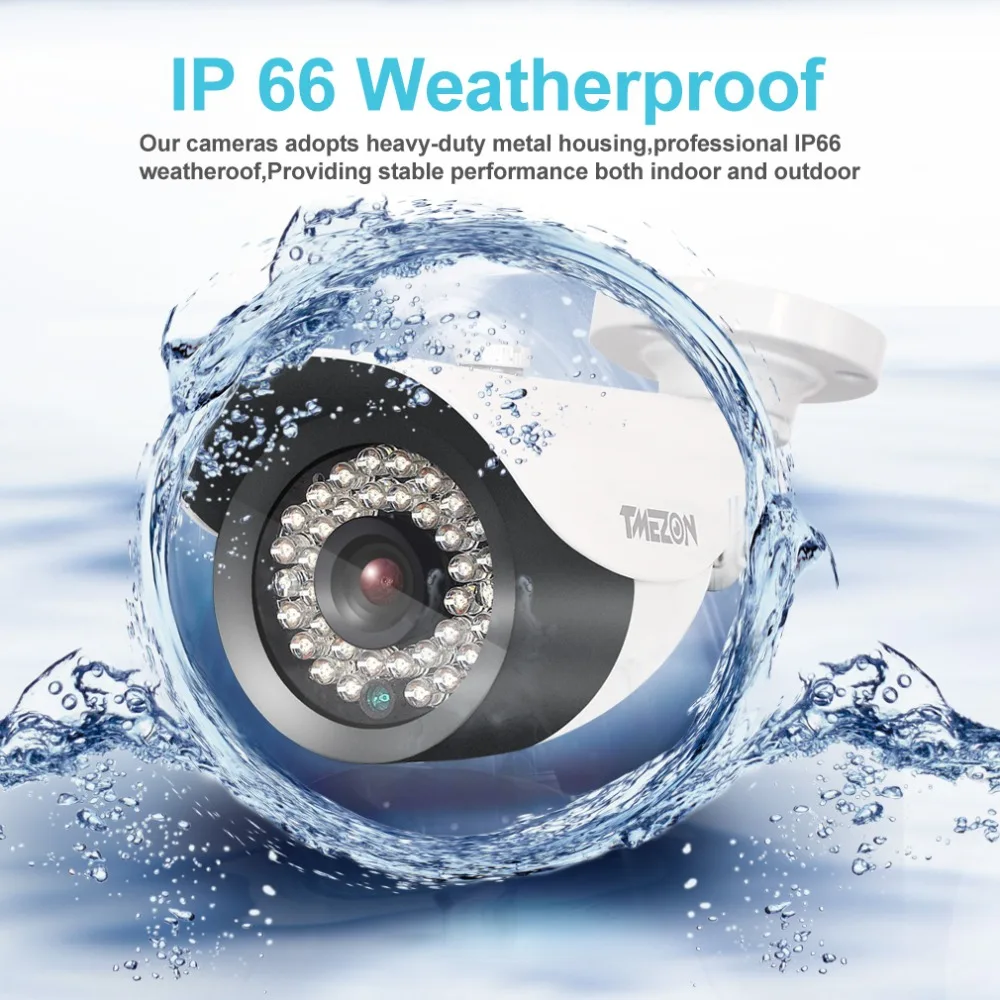 Tmezon 8 канальный AHD 1080P DVR система видеонаблюдения с 4 шт наружная камера внутренние