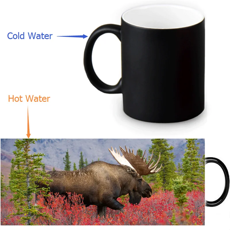 На заказ 12 унций морфина кружки североамериканские Moose кофе чай молоко кружка