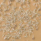 Оптовая продажа, 500 шт., фурнитура для ювелирных изделий из стерлингового серебра 925 пробы, акриловые бусины, Кристальные круглые коннекторы, подвесные бусины, шапочки