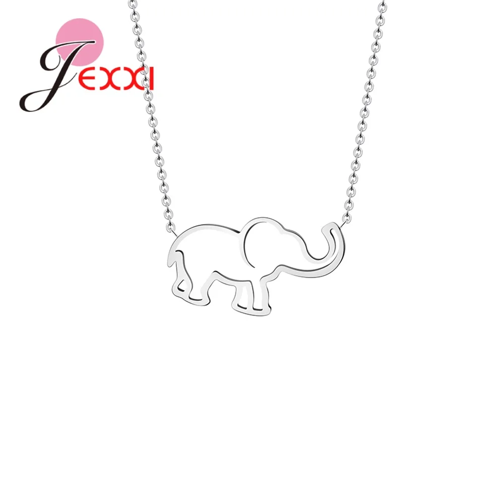 

New Lovely Elephant Good Luck Pendants Necklaces 925 Sterling Silver Needle Women/Lady/Girls Fashion Jewelry Accessory Necklaces