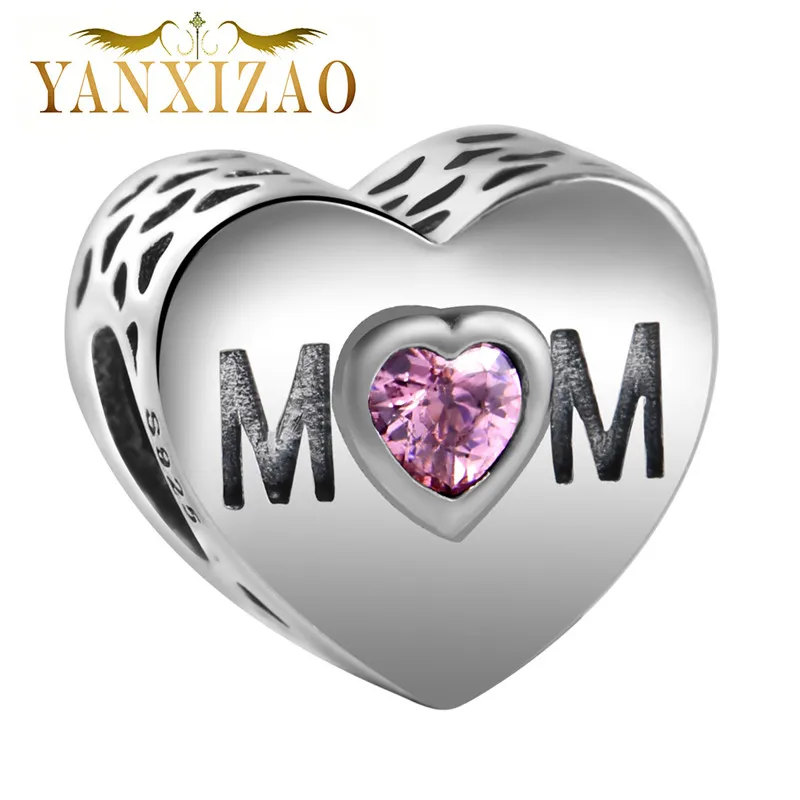 GW115 Серия Love для изготовления украшений вручную цветы diy Бусины Подходят pulseira pandora Браслет Подвески Серебро 925 berloque - Цвет: GW115