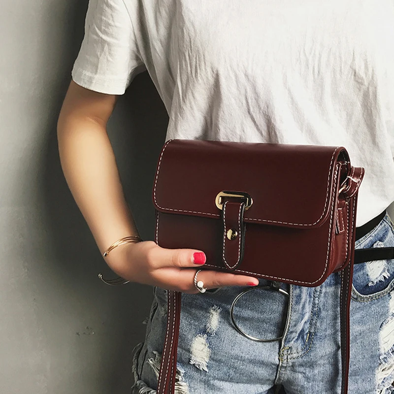 Винтаж Для женщин Flap Messenger Bag кожанный браслет Сумки Crossbody женский открытый