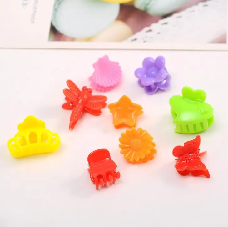 10 шт. новая прелестная маленькая детская заколка для волос для малышек в ярких цветах "Цветочный зажим" аксессуары для волос для детей оптом.