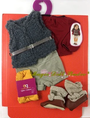 [AM157] Новинка 18 дюймовая американская кукла девушка в аксессуарах # красный цвет 5